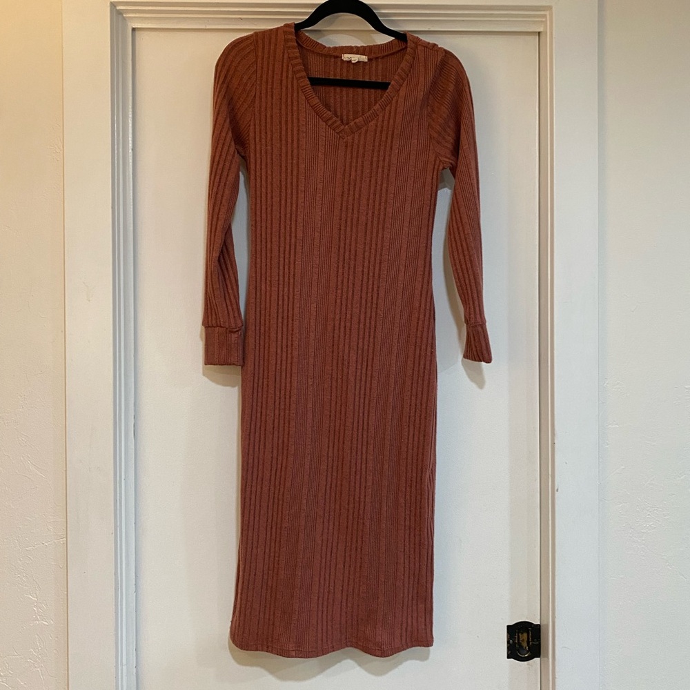 Roolee Red Long Sleeve Dress